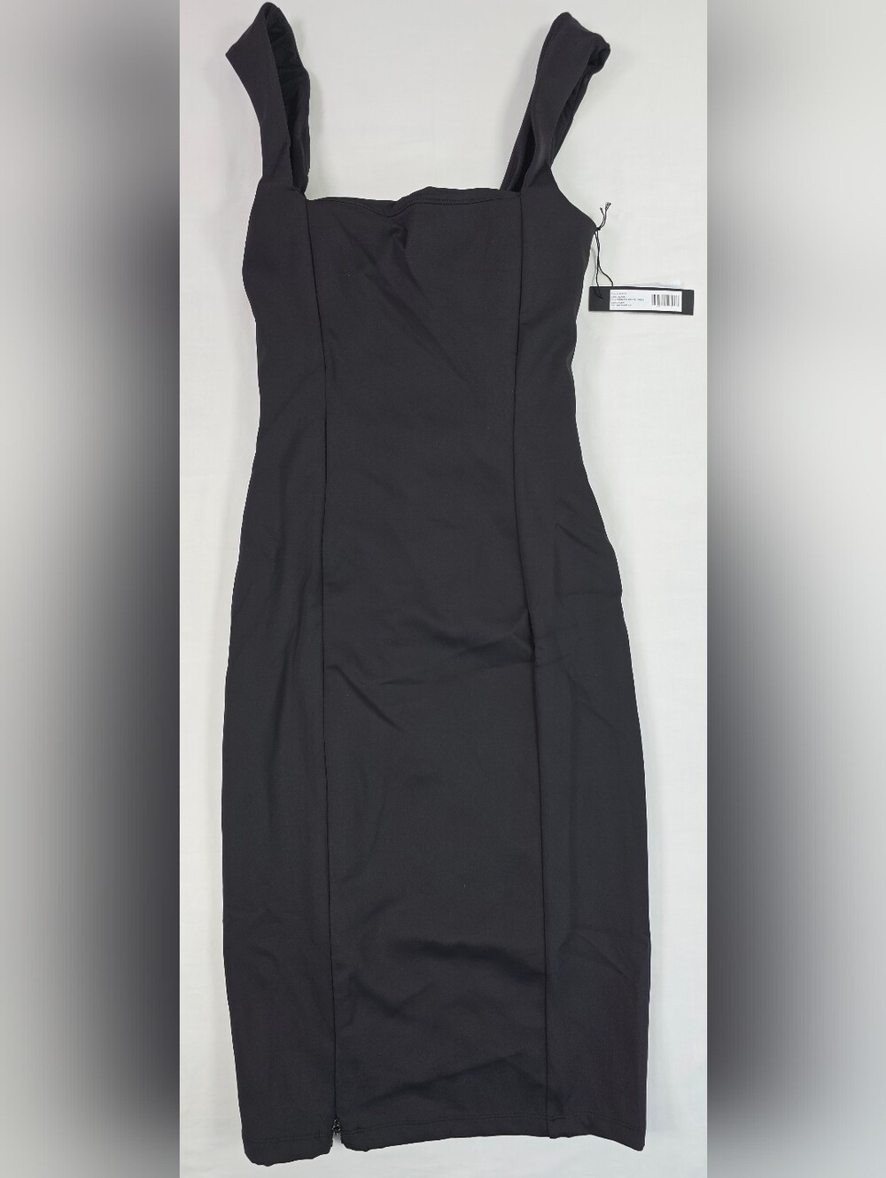 TA3 Squarey Pencil Dress L Xlong Corset Bodycon Shapewear Sculpting Black New